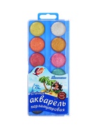 УЦЕНКА Акварель «Луч» Фантазия, перламутровая, 12 цветов, без кисти - Фото 3