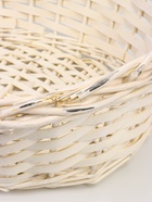 УЦЕНКА Набор 3 шт. плетеных корзин, 47×39×14 см, 40×32×15 см, 33×25×13 см, плетённая ручка h=26/23/20 см, белый 10883964