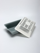 Туалет глубокий с сеткой 36×25×9 см, белый/серый - Фото 4