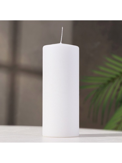УЦЕНКА Свеча - цилиндр, 8×20 см, 90 ч, 795 г, белая