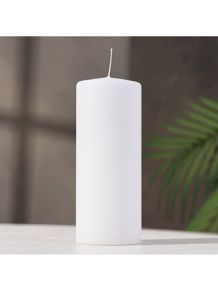 УЦЕНКА Свеча - цилиндр, 8×20 см, 90 ч, 795 г, белая - Фото 1