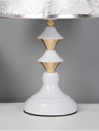 Настольная лампа «Одилия» Е27 40 Вт бело-золотой 25×25×39 см RISALUX - фото 40483737