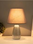 Настольная лампа 16418/1SL E14 40 Вт серебро 22×22×36.5 см RISALUX - фото 39497420