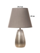 Настольная лампа 16418/1SL E14 40 Вт серебро 22×22×36.5 см RISALUX - фото 39497424