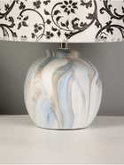 Настольная лампа «Кристел» Е27 40 Вт бело-голубой 22.5×22.5×32.5 см RISALUX - фото 4816153