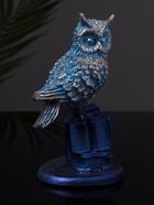 Фигурка гипс «Филин на пьедестале», 7×6×13 см, серо-голубая 10878467