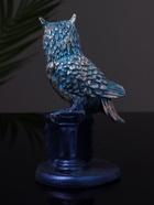 Фигурка гипс «Филин на пьедестале», 7×6×13 см, серо-голубая 10878467