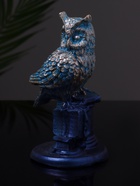 Фигурка гипс «Филин на пьедестале», 7×6×13 см, серо-голубая 10878467
