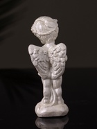 Фигурка гипс «Ангел с рогом изобилия», 8.5×3 см, перламутр 10878471 - фото 16290589