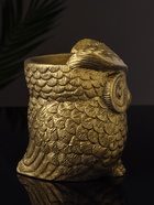 Кашпо гипс «Совушка», 11×10×10 см, латунь - Фото 3