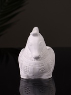 Кашпо гипс «Лошадка с орнаментом», 8×9×6 см, натуральный - Фото 2