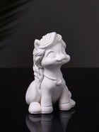 Фигурка гипс «Пони с подковой», 8×5×5 см, натуральный - фото 53882945