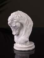 Фигурка гипс «Конь: шахматная фигура» ,9×6 см, натуральный - фото 6419700