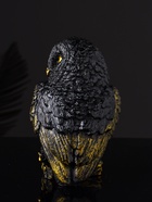 Фигурка гипс «Сова на пеньке», 14×9×10 см, чёрная 10878489