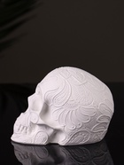 Фигурка гипс «Череп с орнаментом» 6×5×5 см, натуральный - Фото 4