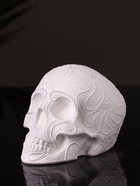 Фигурка гипс «Череп с орнаментом» 6×5×5 см, натуральный - Фото 5