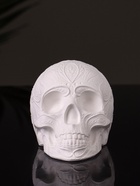 Фигурка гипс «Череп с орнаментом» 6×5×5 см, натуральный - Фото 6