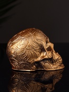 Фигурка гипс «Череп с орнаментом» 6×5×5 см, бронза - Фото 2