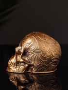 Фигурка гипс «Череп с орнаментом» 6×5×5 см, бронза - Фото 4