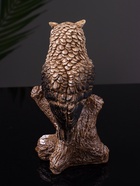 Фигурка гипс «Филин на ветке», 14 см, коричневая 10878506