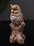 Фигурка гипс «Филин на ветке», 14 см, коричневая 10878506