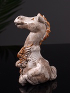 Фигурка гипс «Конь с букетом», 11 см, бежевая - Фото 4