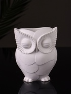 Кашпо гипс «Сова», 10×7 см, натуральный - Фото 1