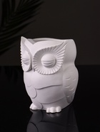 Кашпо гипс «Сова», 10×7 см, натуральный - Фото 2