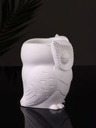 Кашпо гипс «Сова», 10×7 см, натуральный - Фото 5