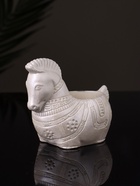 Кашпо гипс «Лошадка с орнаментом», 8×9×6 см, перламутр - Фото 3