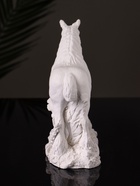 Фигурка гипс «Конь в траве стоит», 12×14×6 см, натуральный - фото 6419727