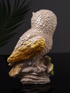 Фигурка гипс «Филин на листьях», 12×8×6 см, коричневая - фото 40359711