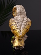 Фигурка гипс «Филин на листьях», 12×8×6 см, коричневая - фото 40359712