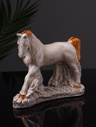 Фигурка гипс «Конь Граф», 12×16×6 см, бежевая - Фото 3