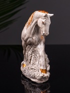 Фигурка гипс «Конь Граф», 12×16×6 см, бежевая - Фото 4