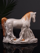 Фигурка гипс «Конь Граф», 12×16×6 см, бежевая - Фото 6