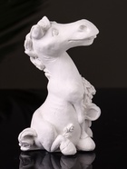 Фигурка гипс «Конь с букетом», 11 см, натуральный - Фото 2
