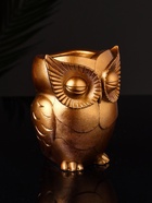 Кашпо гипс «Сова», 10×7 см, цвет бронза - Фото 2