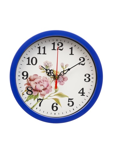 УЦЕНКА Часы настенные интерьерные «Цветы», плавный ход, d-20 см