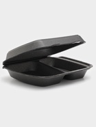 Ланч-бокс контейнер для еды, 2 секции, 24.7×20.6×3.5 см, чёрный - Фото 2