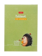 Блокнот А6, 24 листа в клетку на скобе, Hatber «Весёлые хвостики», обложка мелованная бумага, Микс 10881867