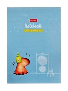 Блокнот А6, 24 листа в клетку на скобе, Hatber «Весёлые хвостики», обложка мелованная бумага, Микс 10881867