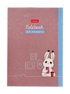 Блокнот А6, 24 листа в клетку на скобе, Hatber «Весёлые хвостики», обложка мелованная бумага, Микс 10881867