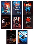 Блокнот А6, 24 листа в клетку на скобе Hatber «Для мальчиков», обложка мелованная бумага, глянцевая ламинация, блок офсет, МИКС 6 видов - Фото 1