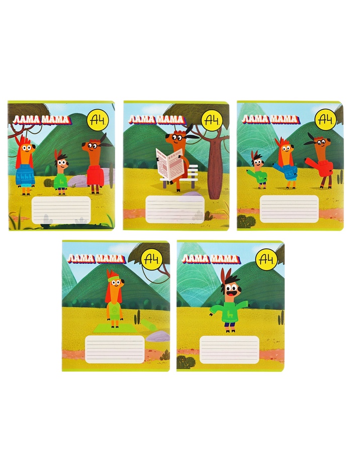 Тетрадь 12 листов в клетку, Hatber «Влад А4. Lama», обложка мелованный картон, блок офсет 60-65 г/м², МИКС - Фото 1