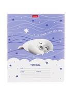 Тетрадь 12л лин "тюЛень", обл мел карт, скругл углы, бл офсет 60-65г/м², 5В МИКС 10881877 - фото 14551641