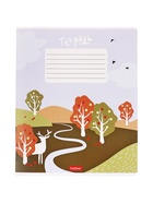 Тетрадь 24 листов в клетку, Hatber «Наивные пейзажи», обложка мелованный картон, МИКС 10881885