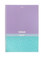 Тетрадь 80 листов в клетку Hatber «Скобочки», на гребне, ламинация Soft-touch, перфорация на отрыв, цветной срез, блок офсет 60-65 г/м², МИКС 2 вида - Фото 3