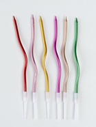 УЦЕНКА Свечи для торта «Серпантин» 6 шт., коктейльные, разноцветные - Фото 1