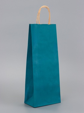 Пакет крафт под бутылку, Морская волна , 14 х 8 х 32 см 10884755